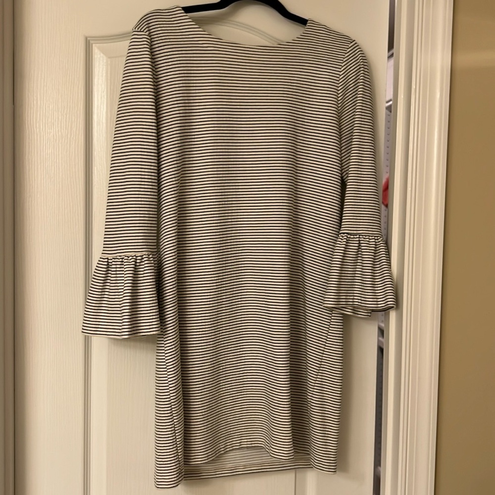 Black and white striped JCrew Dress